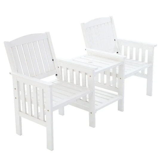 Gardeon Garden Bench Chair Table Loveseat Wooden Outdoor Furniture