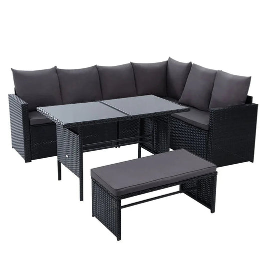 Gardeon Outdoor Furniture Dining Setting Sofa Set Lounge Wicker 8