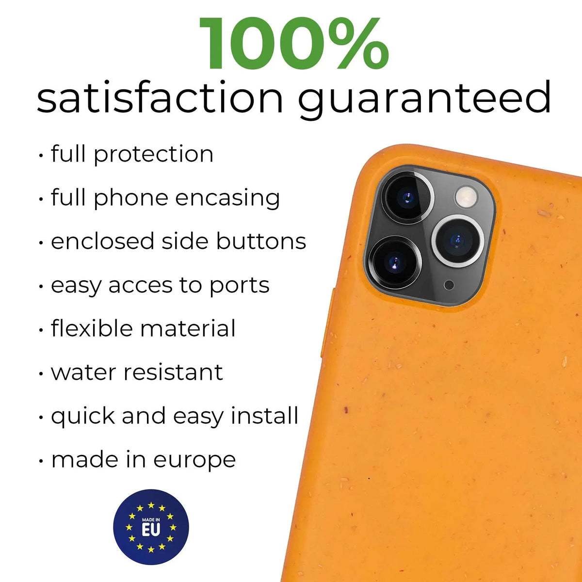 Biodegradable phone case - Orange - Snagva