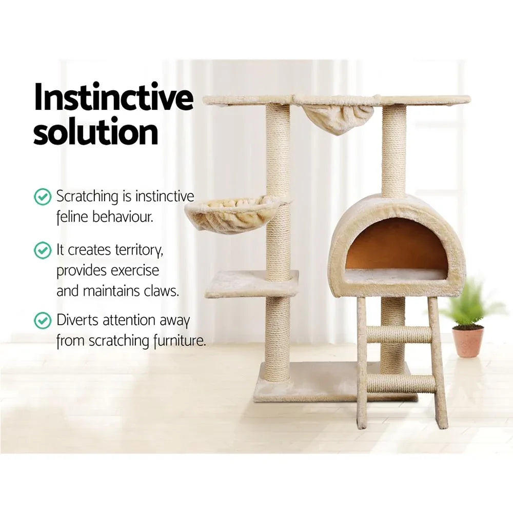 i.Pet Cat Tree 100cm Trees Scratching Post Scratcher Tower Condo House
