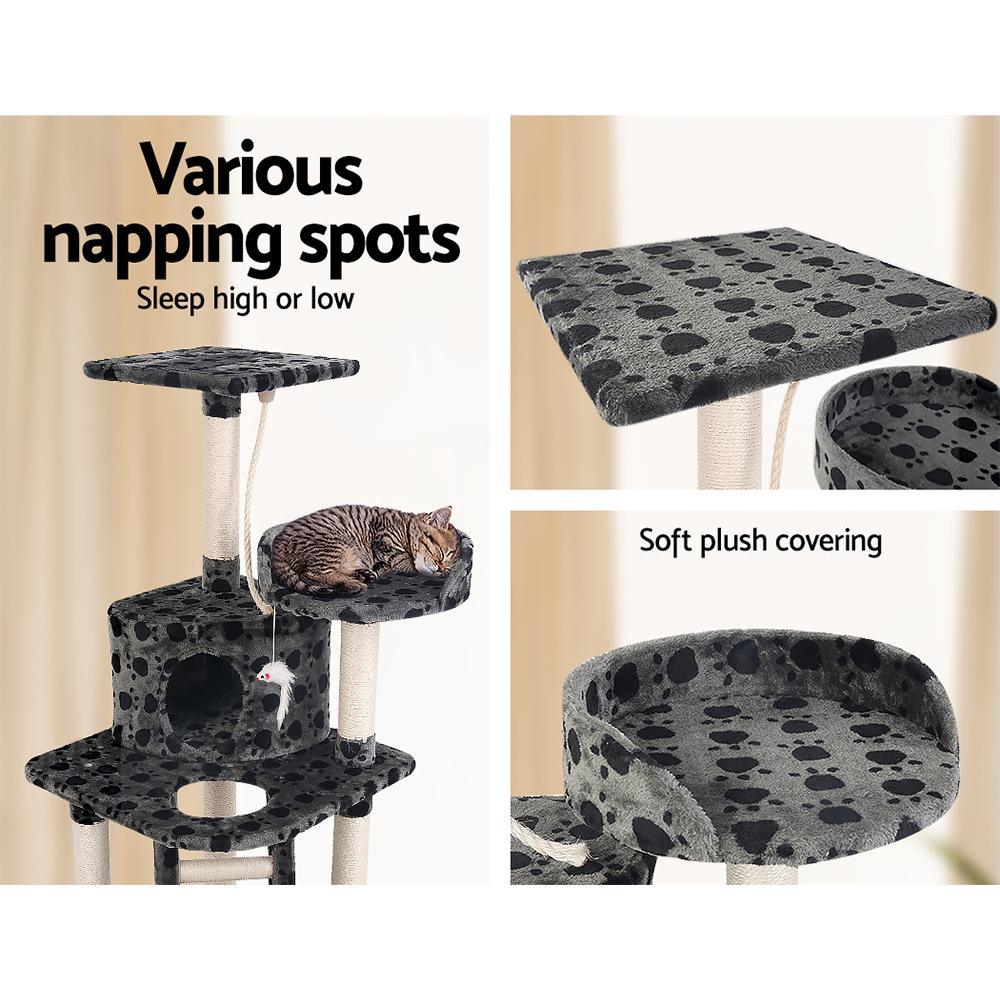i.Pet Cat Tree 120cm Trees Scratching Post Scratcher Tower Condo House