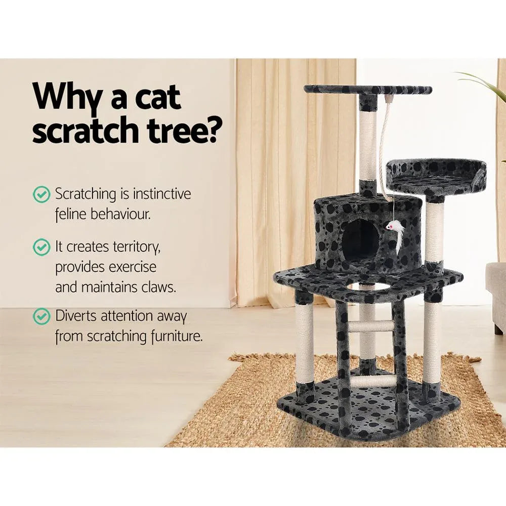 i.Pet Cat Tree 120cm Trees Scratching Post Scratcher Tower Condo House