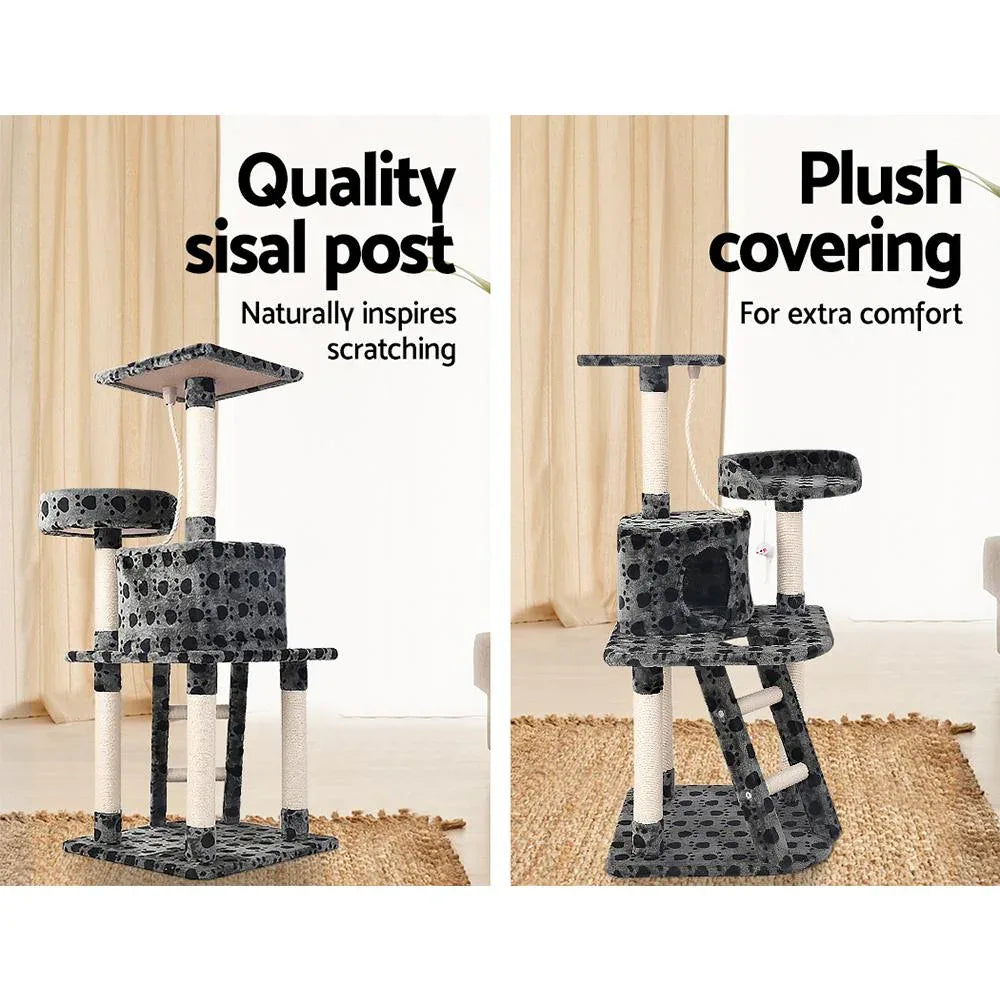 i.Pet Cat Tree 120cm Trees Scratching Post Scratcher Tower Condo House
