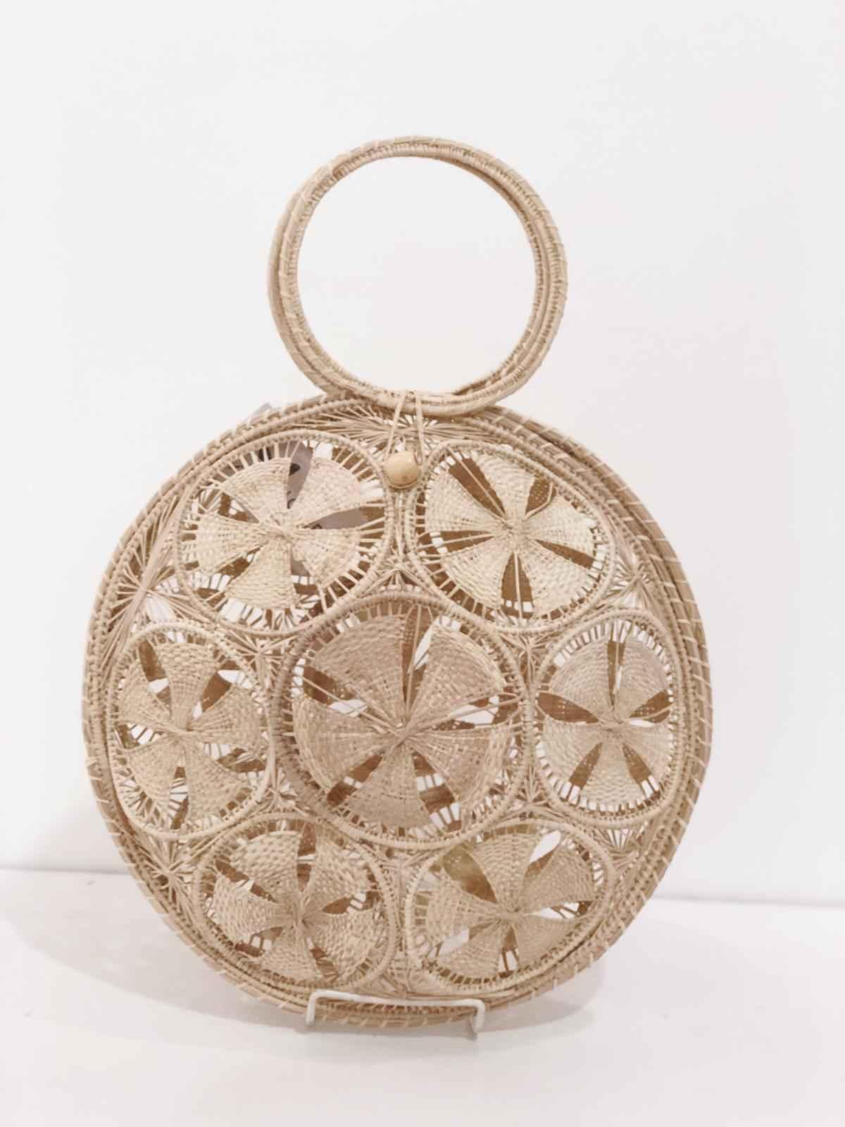 Natural "Gaia" Artisan Circular Bag