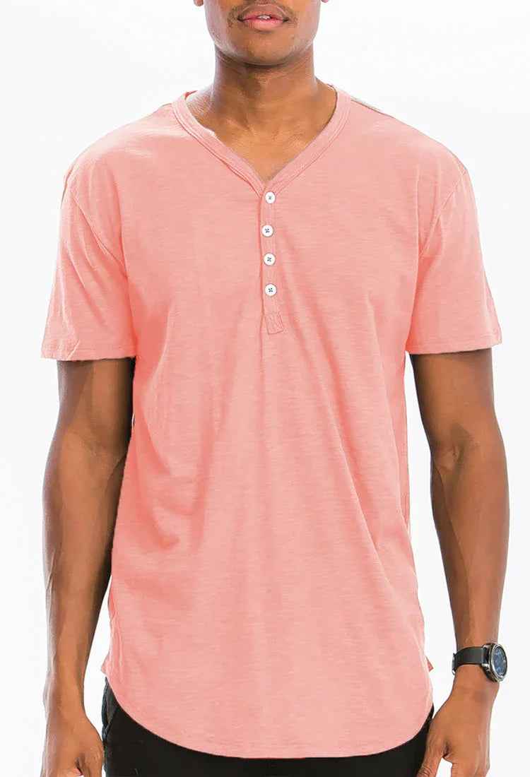 Henley Scallop Tee