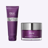 PRAI Beauty Hand and Neck Beauty Sleep Duo packaging showing night creme and hand creme tubes