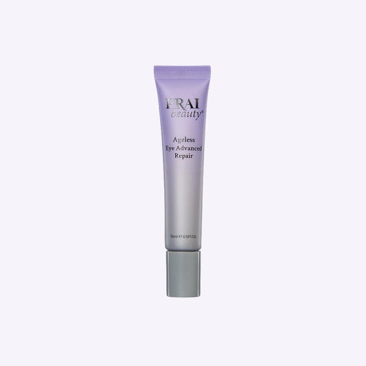 PRAI Beauty Ageless Eye Advanced Repair 15ml in white and gold packaging on plain background