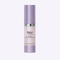 PRAI Beauty Ageless Eye Tight Uplift Serum 15ml bottle with silver cap on white background