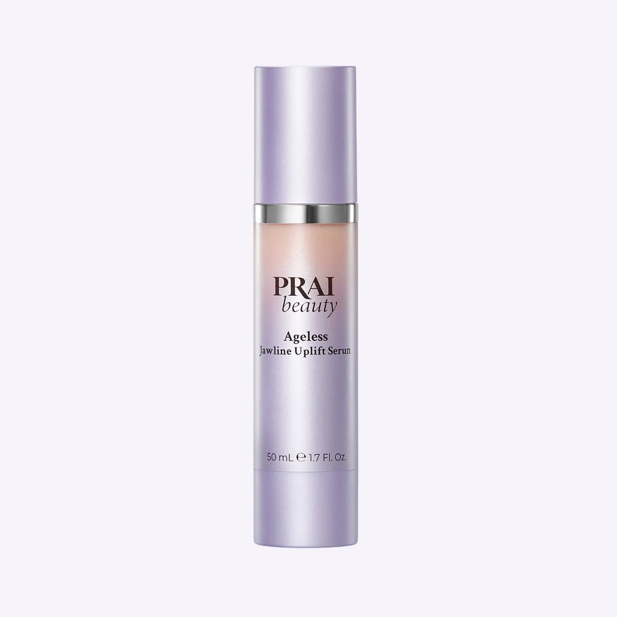 Bottle of Ageless Jawline Uplift Serum 50ml with sleek packaging, white and gold design.