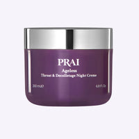 Large 200ml jar of Ageless Throat & Decolletage Night Creme in elegant white and gold packaging