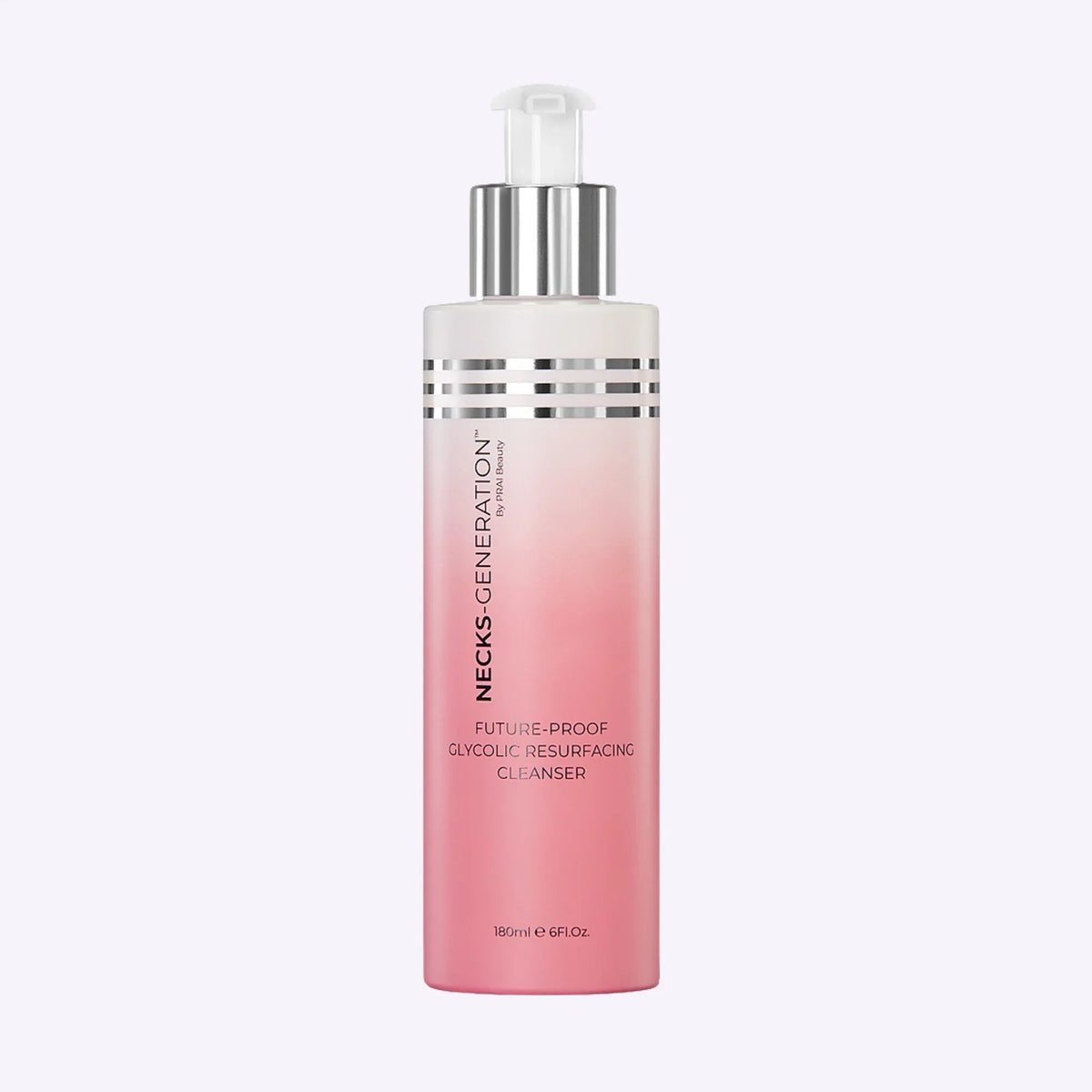 Bottle of Necks-Generation Future-Proof Glycolic Resurfacing Cleanser by PRAI Beauty, 180ml.