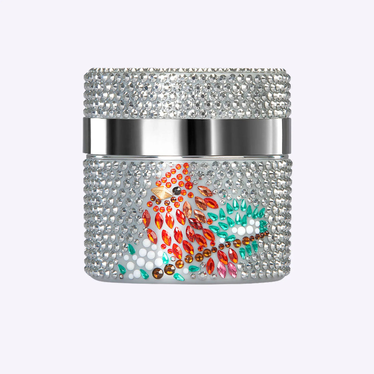 Limited edition PRAI Beauty Platinum Firm & Lift Creme in a cardinal red container with silver lid