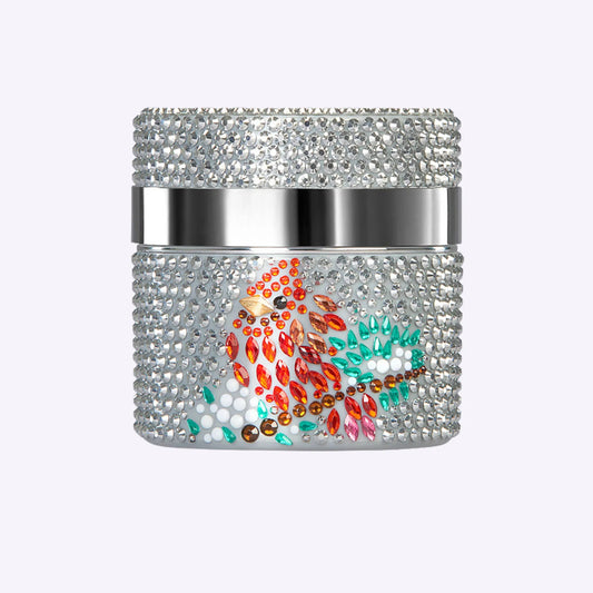 Limited edition PRAI Beauty Platinum Firm & Lift Creme in a cardinal red container with silver lid