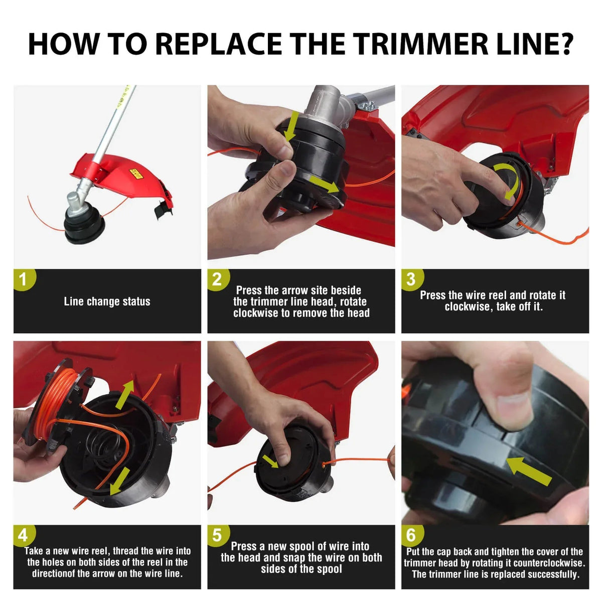 Gas-powered string trimmer and edger with a 16-inch cutting width, featuring a sturdy handle and safety guard.