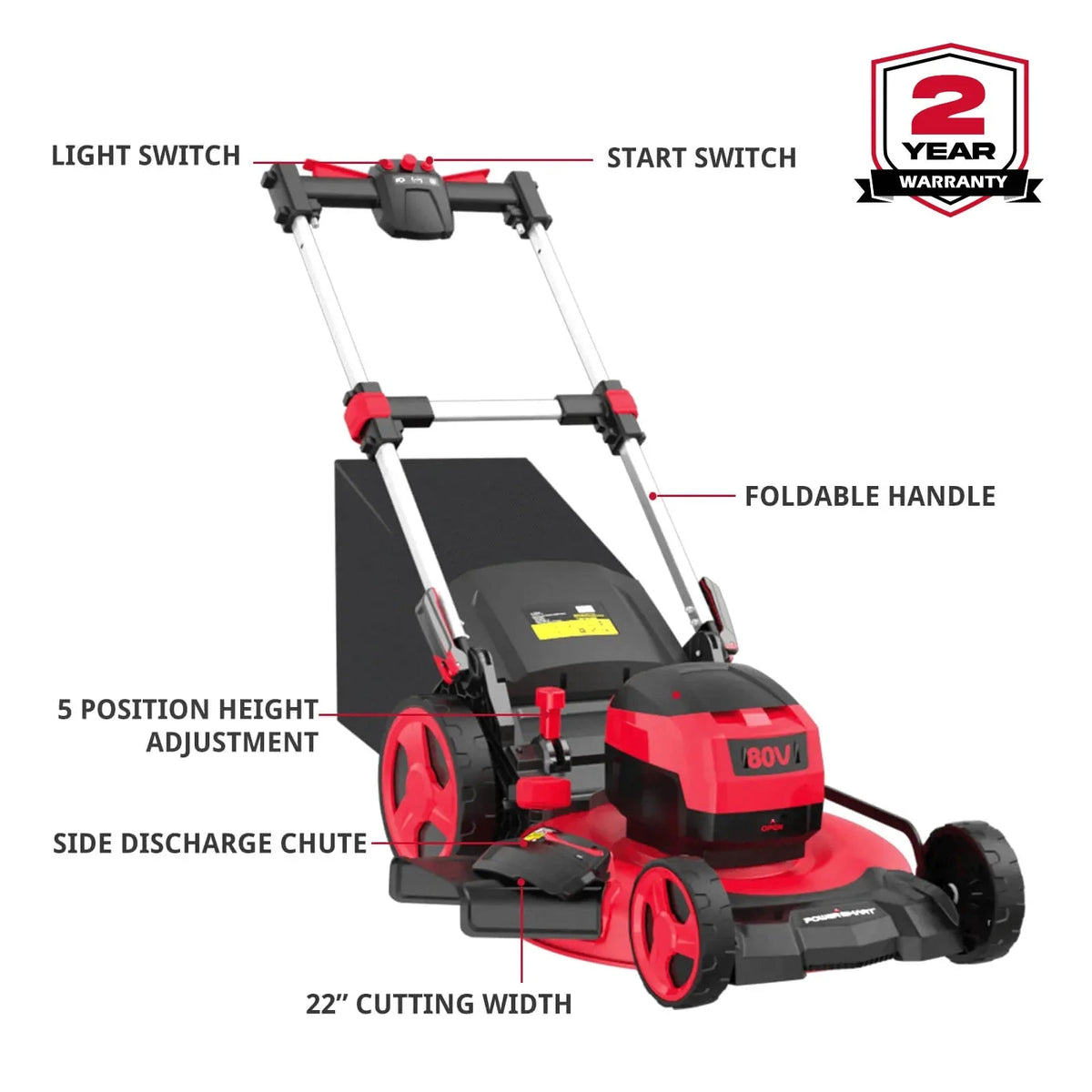 Battery and charger set included for cordless lawn mower