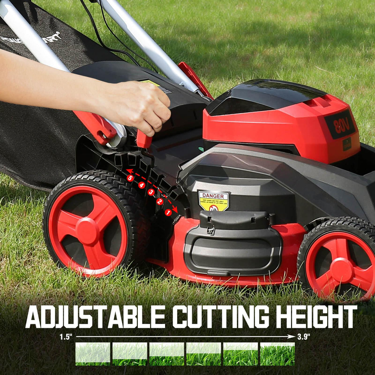80V 26" Brushless Cordless Self-Propelled Lawn Mower w/ Battery & Charger PS76826 product image for Snagva.