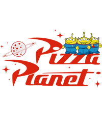 High-resolution PNG of Toy Story Pizza Planet three-eyed green aliens with transparent background