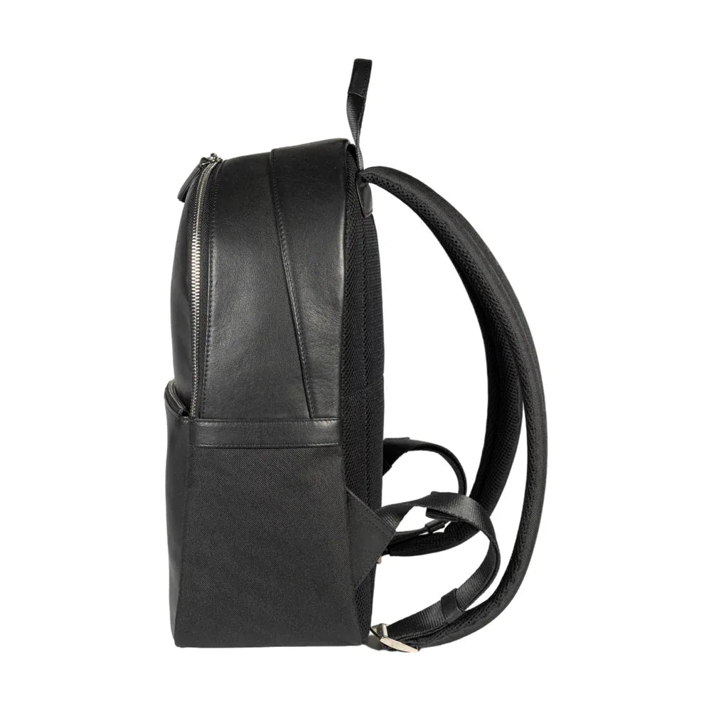 Backpack shown from rear, displaying adjustable shoulder straps and padded back