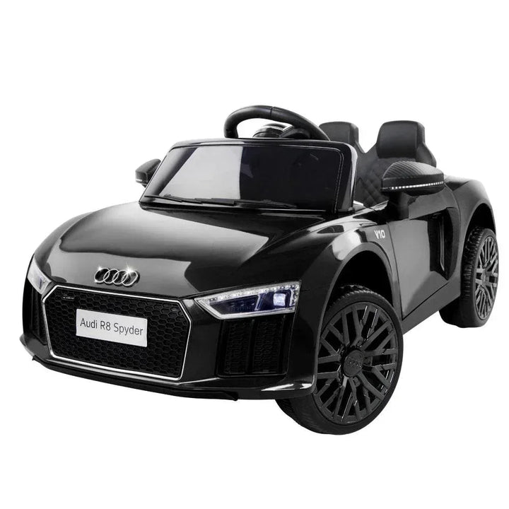 Kids Ride On Car Audi R8 Licensed Electric 12V Black - Snagva