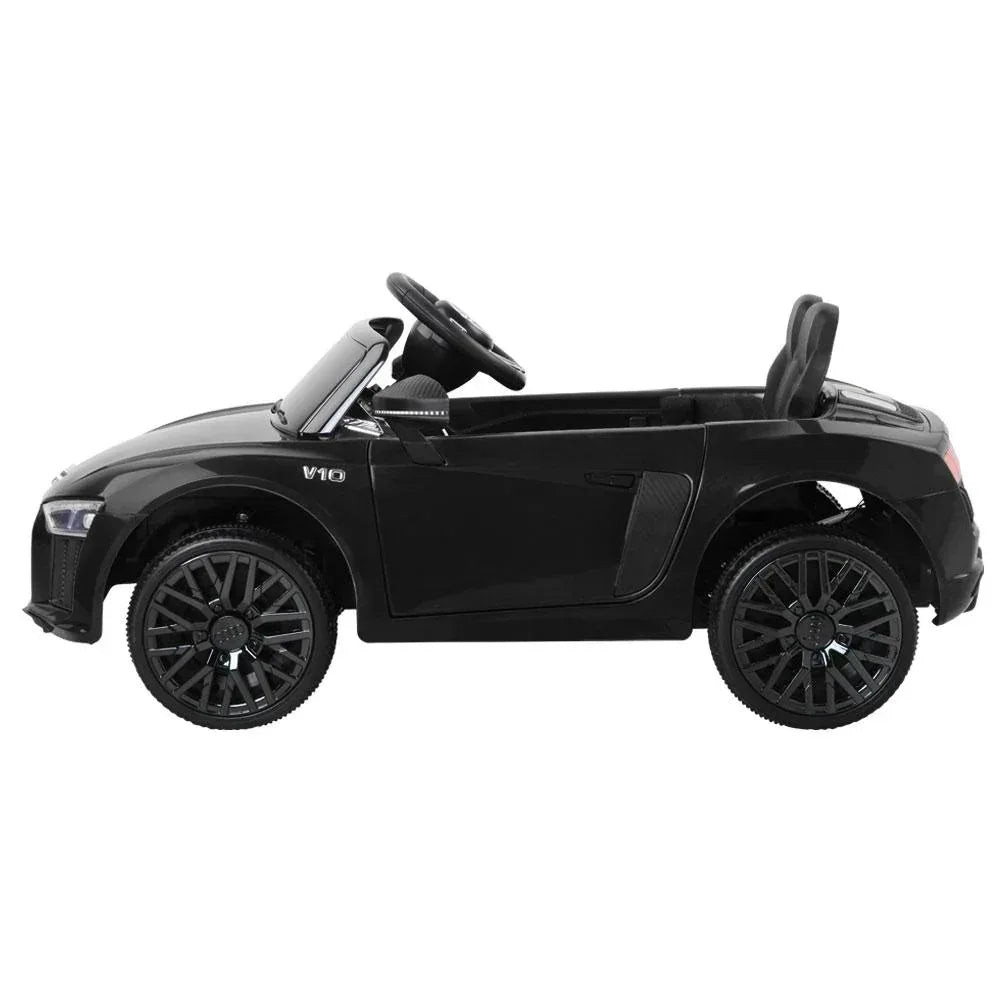 Kids Ride On Car Audi R8 Licensed Electric 12V Black - Snagva