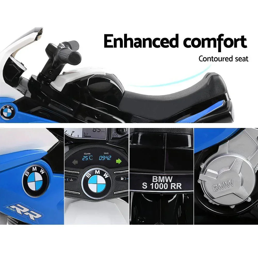 Kids Electric Ride On Car Police Motorcycle Motorbike BMW Licensed - Snagva