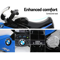 Kids Electric Ride On Car Police Motorcycle Motorbike BMW Licensed - Snagva