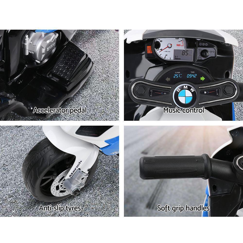 Kids Electric Ride On Car Police Motorcycle Motorbike BMW Licensed - Snagva