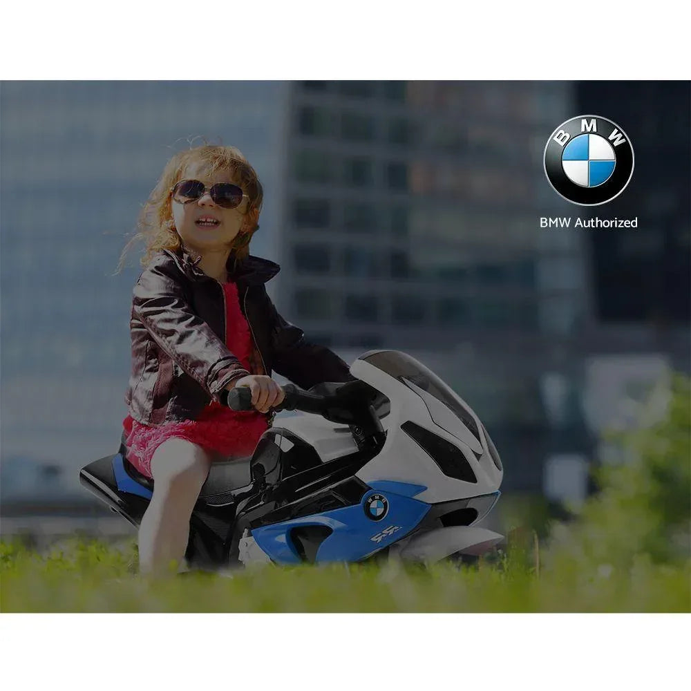 Kids Electric Ride On Car Police Motorcycle Motorbike BMW Licensed - Snagva