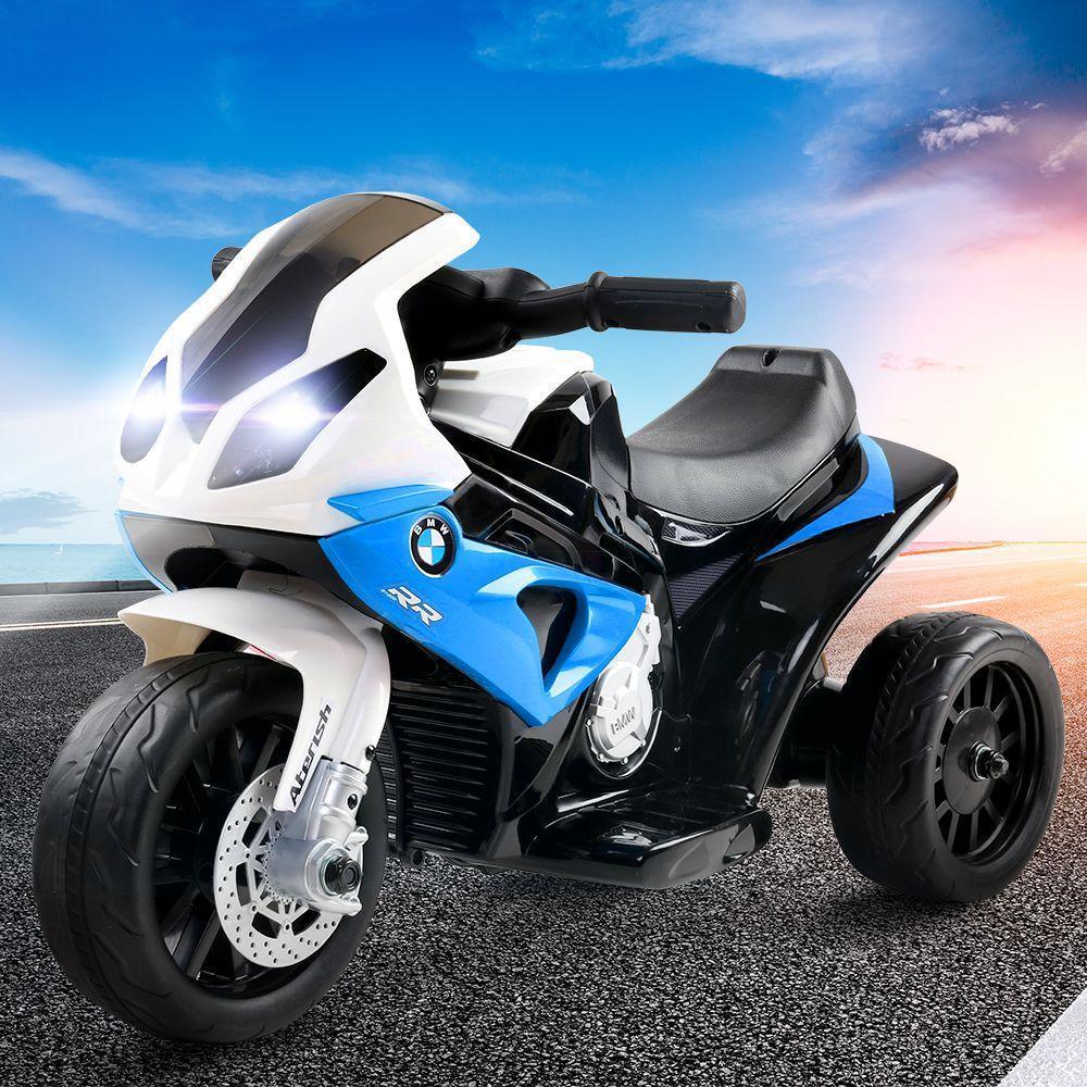 Kids Electric Ride On Car Police Motorcycle Motorbike BMW Licensed - Snagva