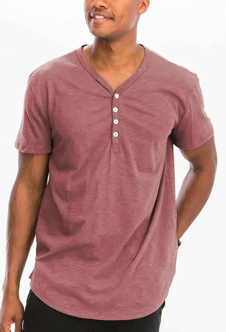 Henley Scallop Tee