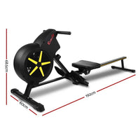 Close-up of large LCD display panel on Everfit Rowing Machine.