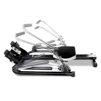 Everfit Rowing Machine pedal and foot straps with adjustable settings on sturdy steel frame.