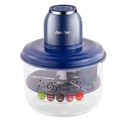 Compact electric fruit peeler device displayed on modern kitchen counter.