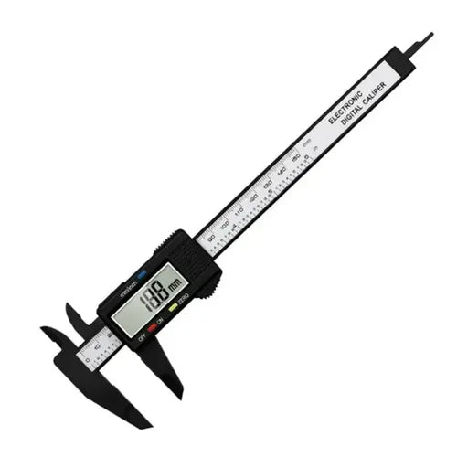 Digital display of vernier caliper showing precise measurement in millimeters.