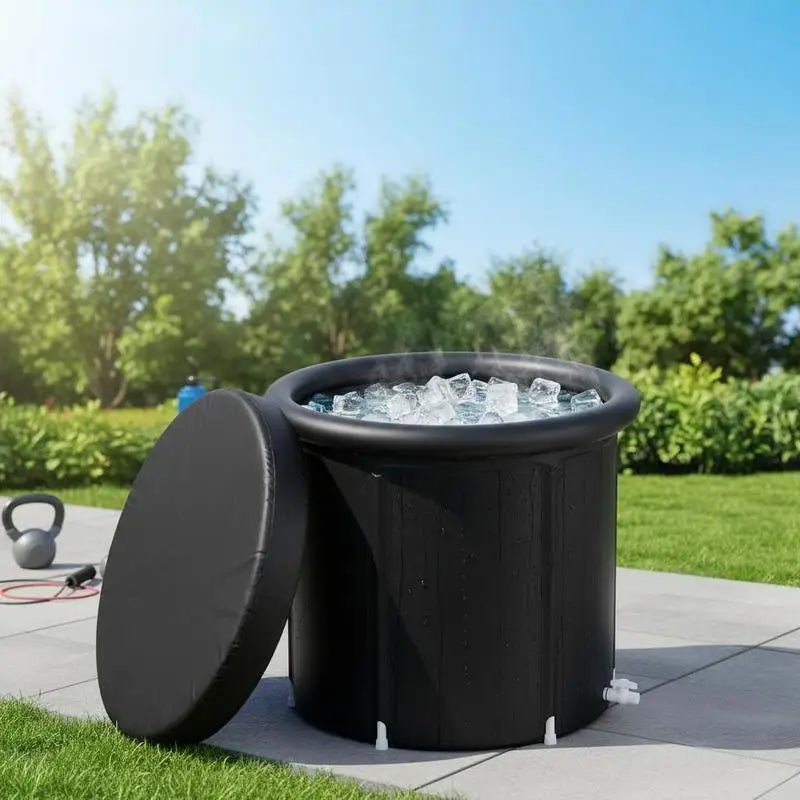Snagva Ice Bath Tub cold plunge barrel with insulated lid