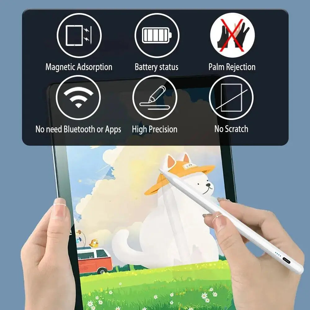 Stylus placed beside iPad Mini 6 with screen displaying note-taking app.