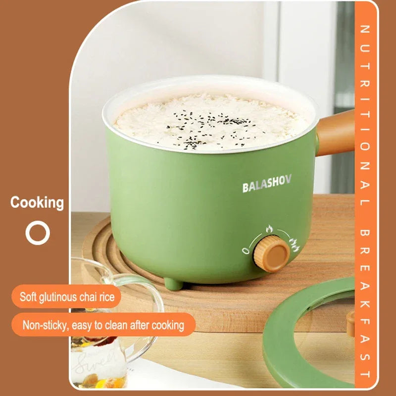 Close-up of the electric pot heating element and inner cooking surface.