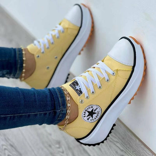 Snagva Flat Lace-Up Canvas Sneakers – sole and outsole detail