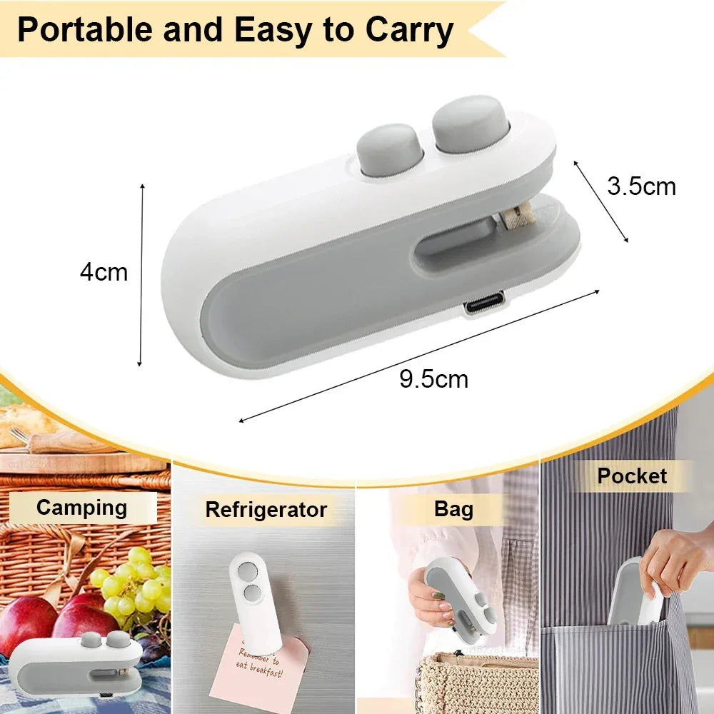 Mini Heat Bag Sealing Machine Package Sealer Bags Plastic Food Sealer