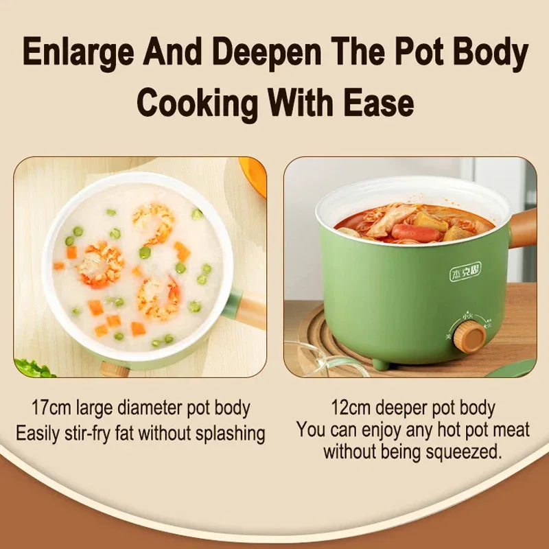 Electric multi cooker pot with digital control panel and temperature settings.