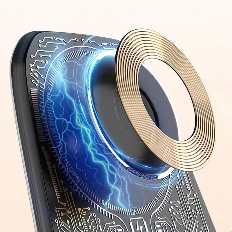 Side angle of the mini chair wireless charger highlighting its compact design.