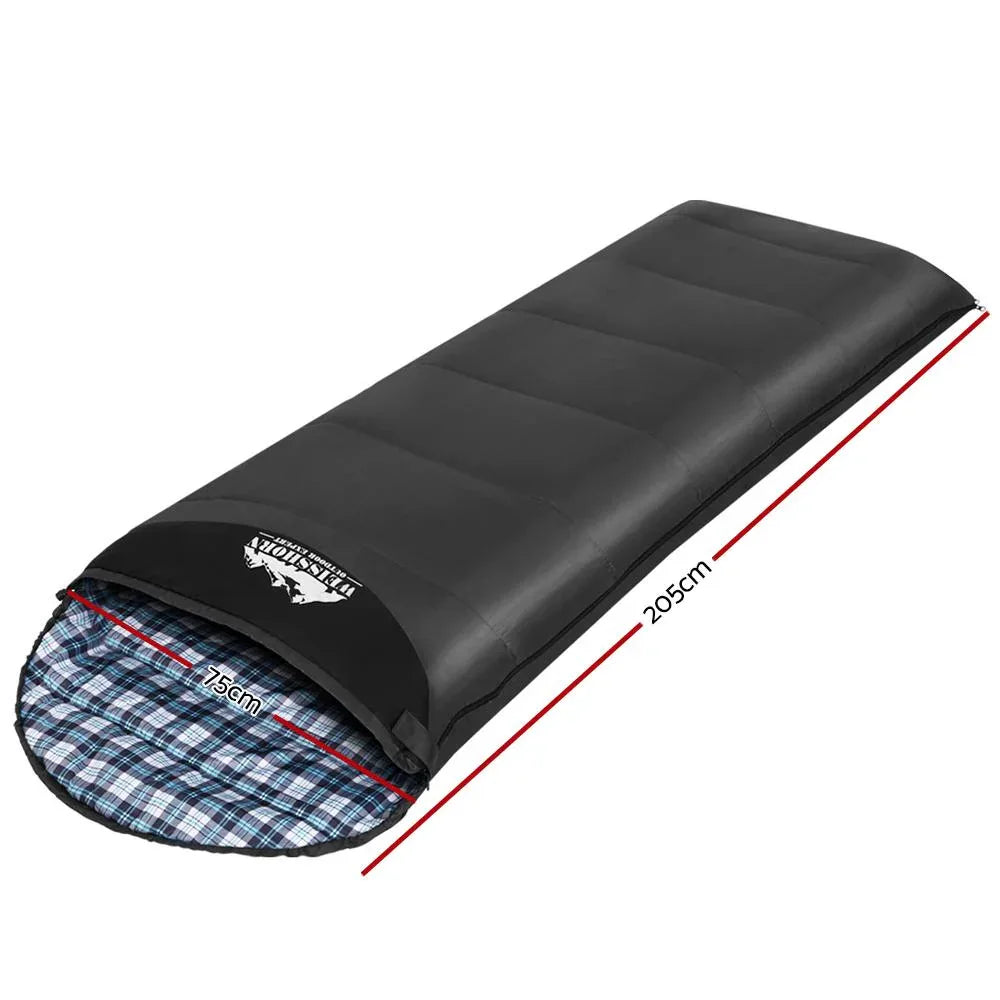 Fully unzipped Weisshorn sleeping bag laid flat showing blanket mode