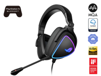 ASUS ROG Delta S lightweight USB-C gaming headset with RGB lighting and noise-canceling microphone