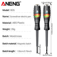 Metal cap of ANENG B05 screwdriver showing compact design and build quality.