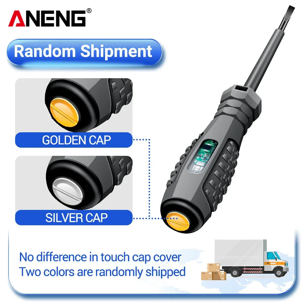 ANENG B05 screwdriver with metal pen cap and chrome vanadium steel magnetic bit.
