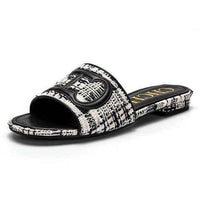 Women's Slippers yellow New Fabric Fashion Flat Sandals