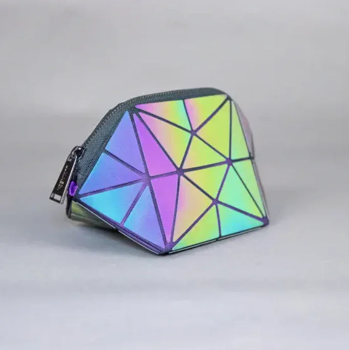 The Lumination Makeup Bag open, showing spacious interior with zipper closure on top.