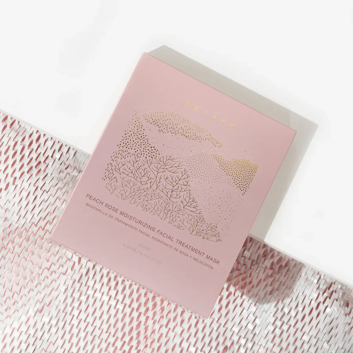 Mascarilla Hidratante de Rosa y Melocotón Vegana 4 unidades - Snagva