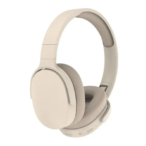 Black over-ear wireless headphones with cushioned ear pads and adjustable headband, featuring a sleek modern design.