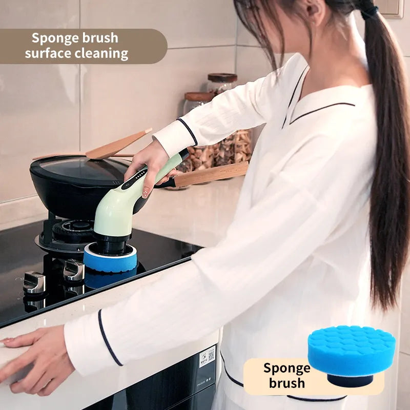 Snagva Wireless Electric Cleaning Brush – interchangeable brush heads